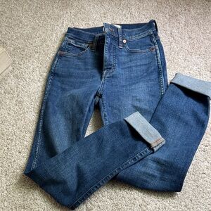 Madewell Medium Blue Denim Jeans with Copper Hardware